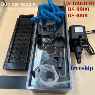 Bộ máy bơm chìm + hộp lọc nước RS-188 12W RS-680C 25W và RS-9900 30w cho hồ cá cảnh - tặng 1 miếng bông lọc