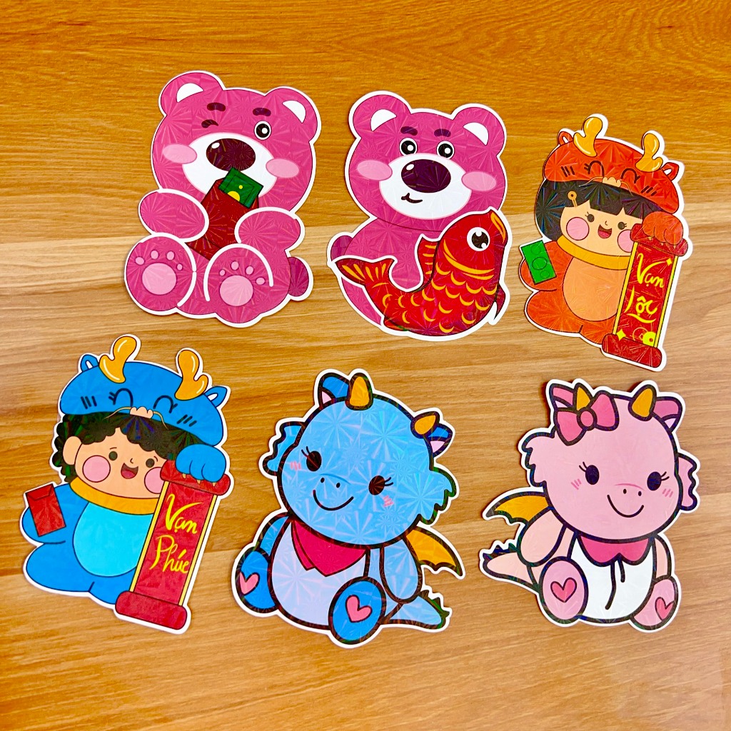 10 BAO LÌ XÌ CHIBI HÌNH GẤU DÂU