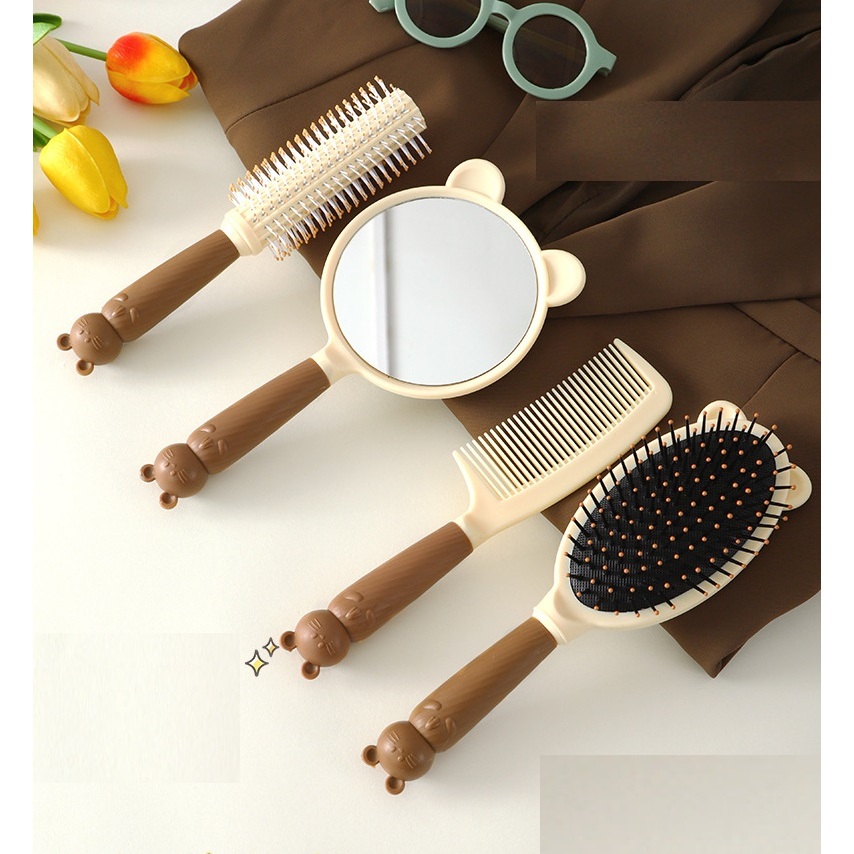 BỘ LƯỢC CHẢI TÓC 5 MÓN HÀN QUỐC- HỒNG PASTEL MODEL H012-PINK