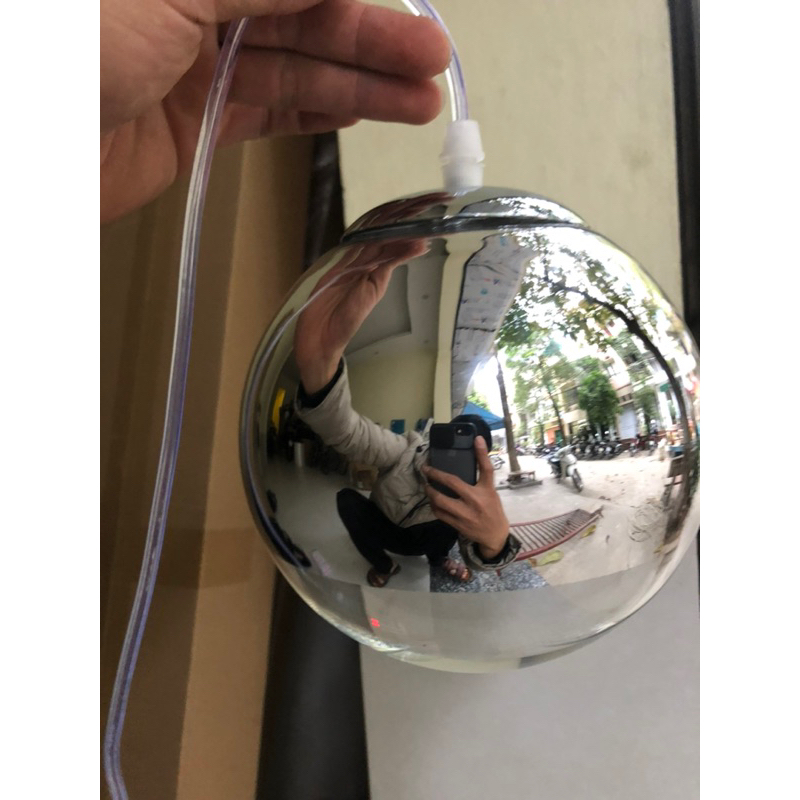 Đèn thả cầu màu đồng, vàng kín