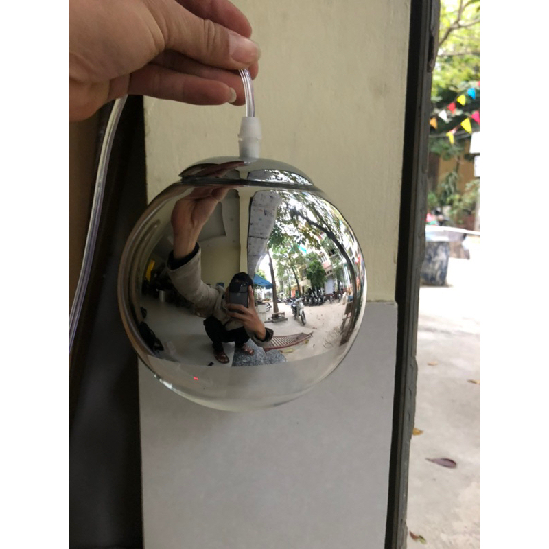 Đèn thả cầu màu đồng, vàng kín