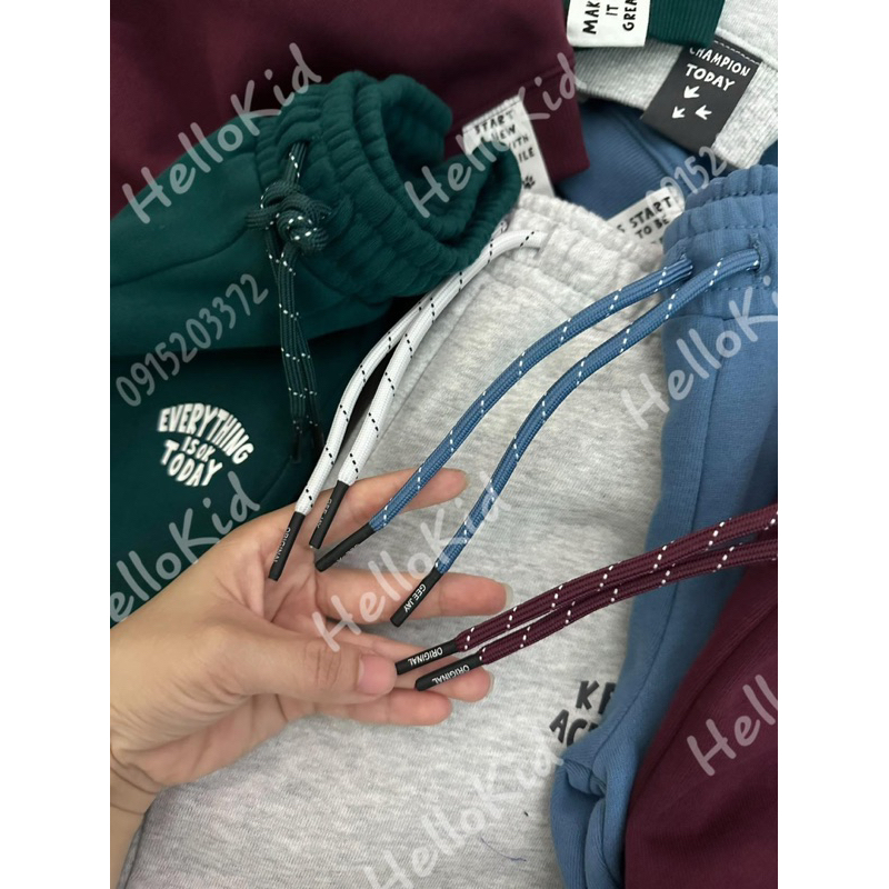 Bộ nỉ màu sắc Gzj nhí cho bé