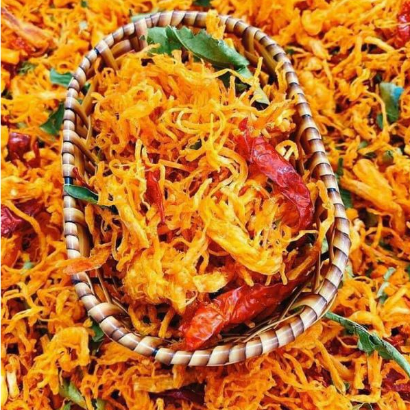 100g Khô gà lá chanh dai cay ngon