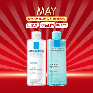 Nước tẩy trang La Roche-Posay cho da nhạy cảm, da dầu nhạy cảm Micellar Water 400ml/50ml