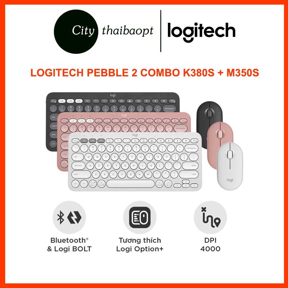 Combo Bàn phím và chuột Bluetooth Logitech K380s + M350s - Easy-Switch, Slient
