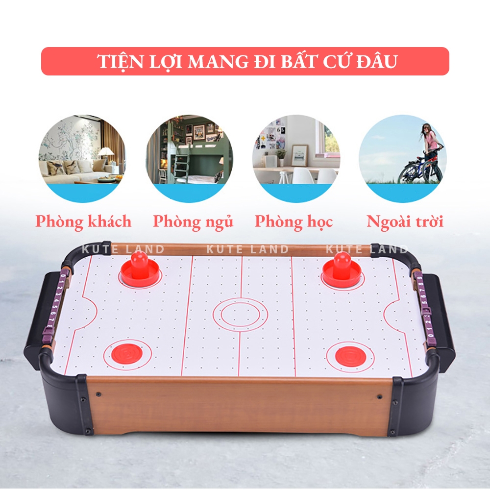 Bộ đồ chơi khúc côn cầu Air Hockey 51x31x11 cm giúp tăng khả năng tương tác và vận động cho bé HKEY1