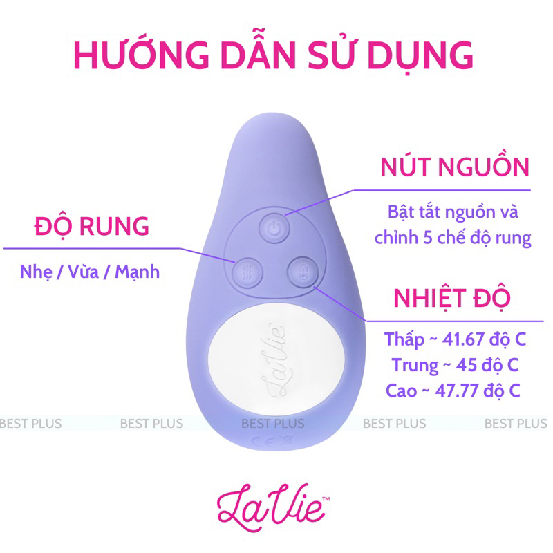 Máy Thông Tắc Tia Sữa Có Nhiệt Làm Ấm Lavie Tím 3 in 1 Massage Thông Tia Tại Nhà Tự Làm Dễ Dàng An Toàn Kích Sữa Mẹ