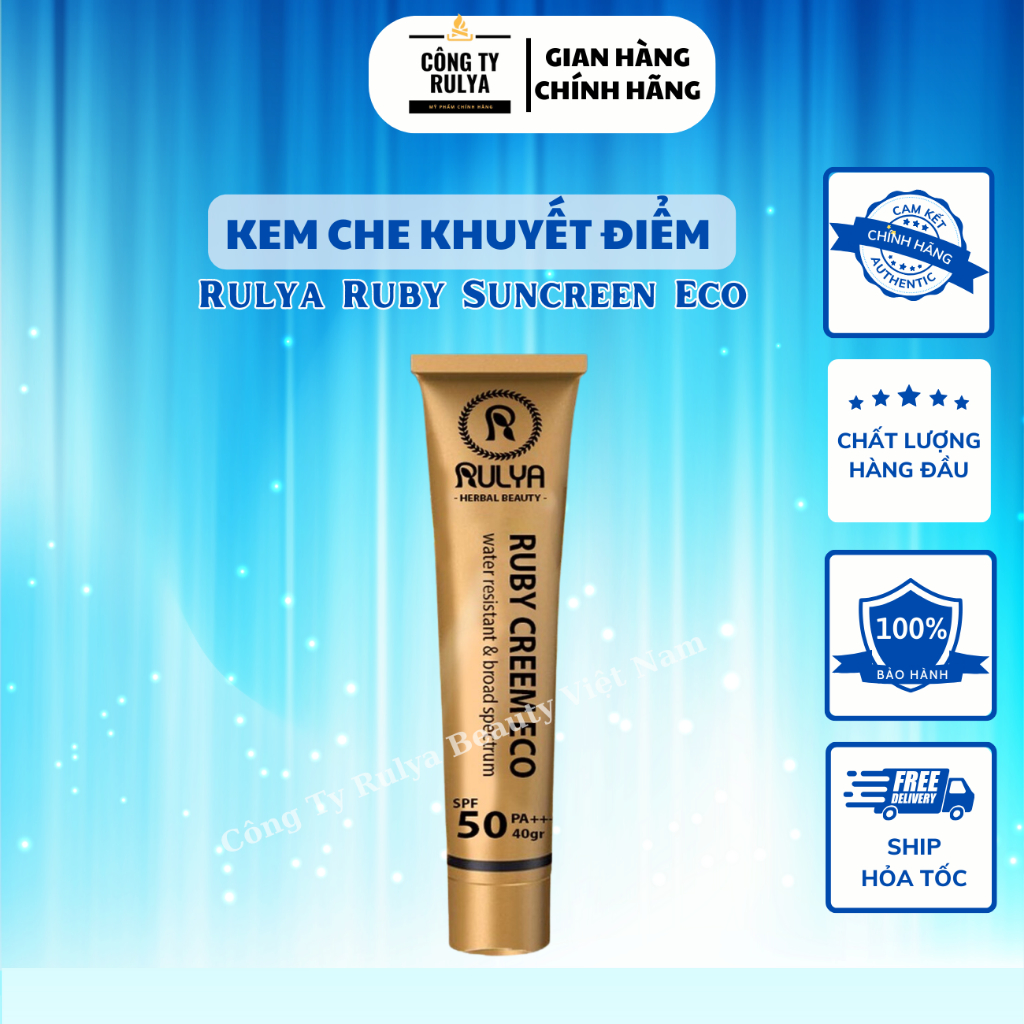 Kem Che Khuyết Điểm Rulya Ruby Suncreen Eco 40gram Hàng Chính Hãng