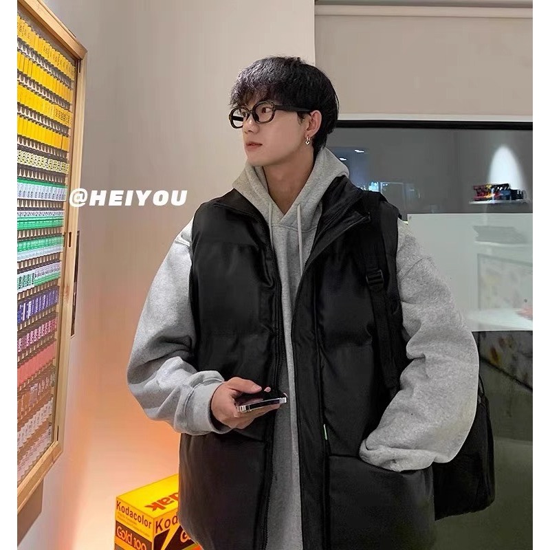 Áo Phao Gi-Le Form Đại Hàn Unisex Hoạ Tiết Trơn Nam Nữ Mặc Đều Được