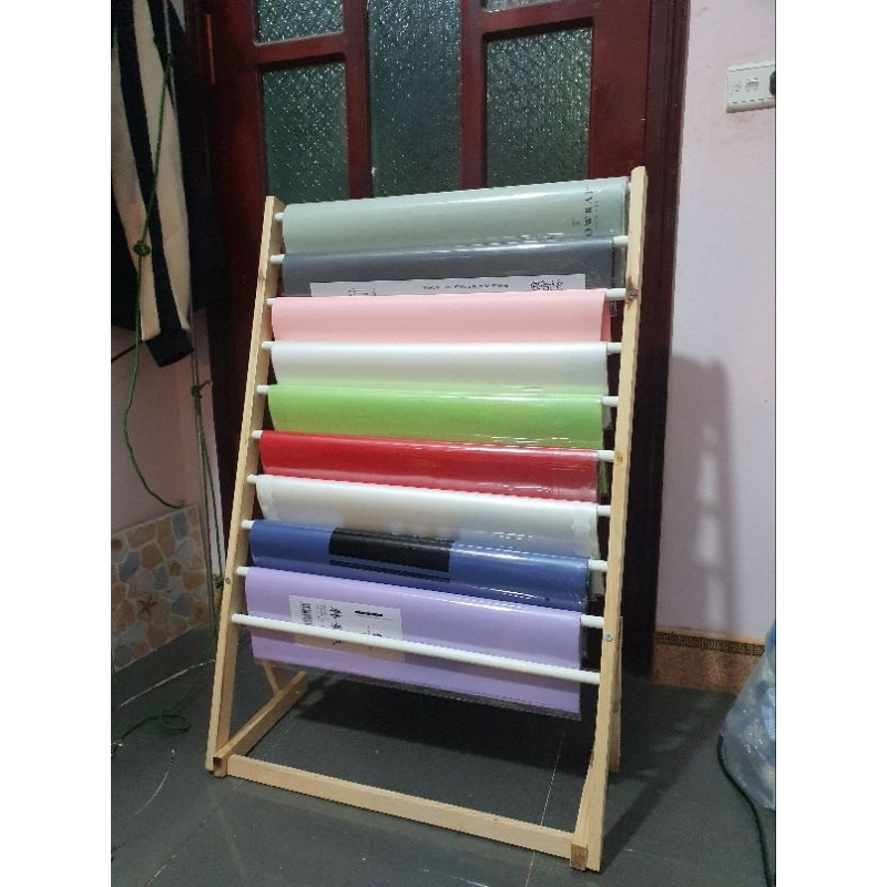 Kệ để giấy gói hoa, ruy băng gỗ