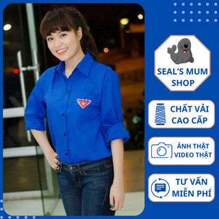 Áo sơ mi đoàn thanh niên Việt Nam, áo đoàn phom chuẩn, vải mịn, thoáng mát, nhận in logo - Shop Mẹ Seal