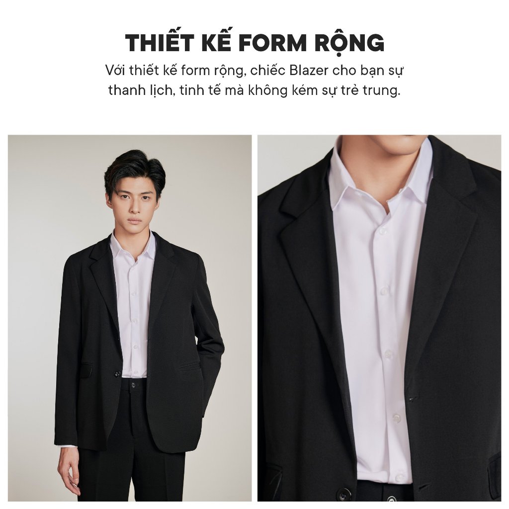 Áo khoác blazer 2 lớp form rộng hàn quốc thương hiệu JBAGY - JK0101