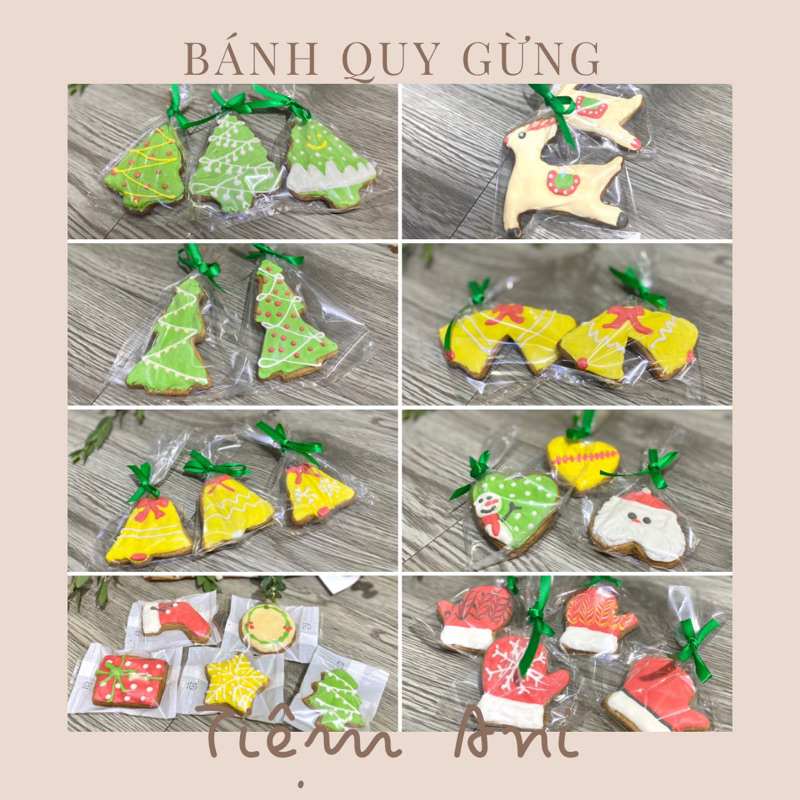 Bánh quy gừng Noen nhiều màu sắc, quà tặng Noel