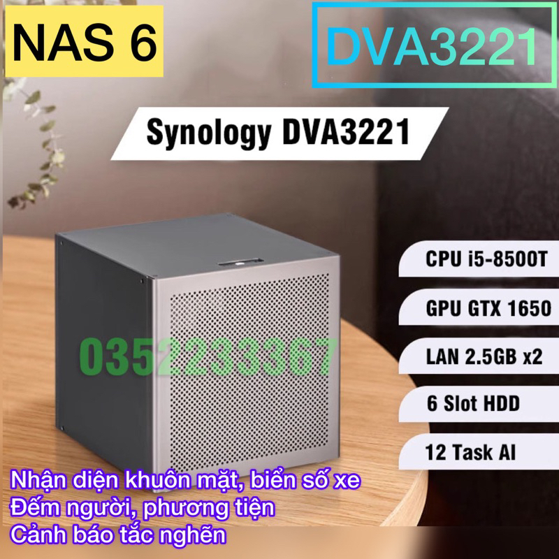 Đầu ghi camera DVA3221, NAS lưu trữ mạng Xpenology, Synology