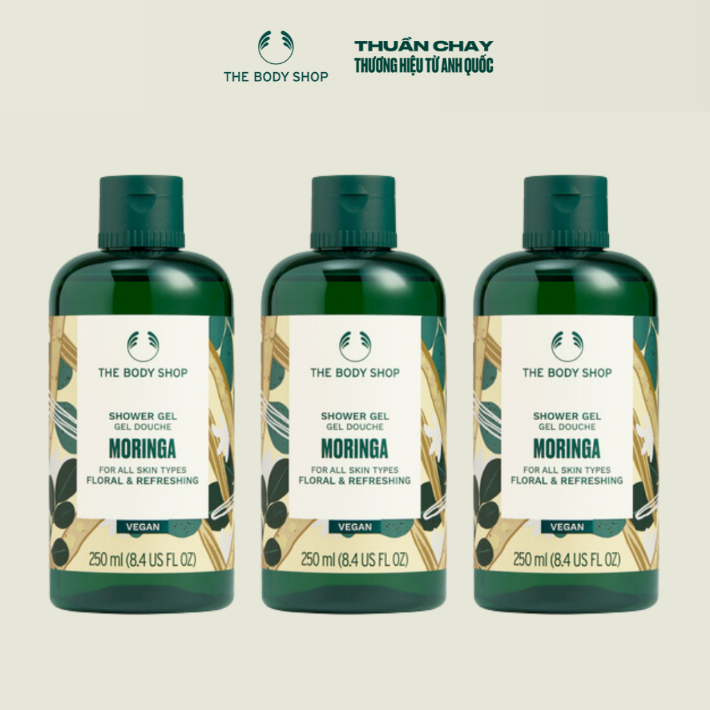 Combo 3 Sữa Tắm Hương Hoa Chùm Ngây The Body Shop Moringa Shower Gel 250ML