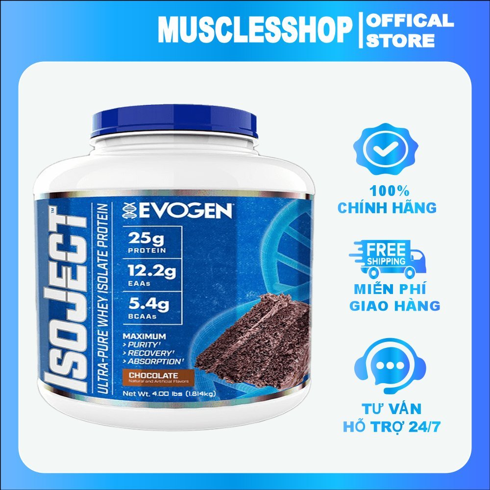 Evogen Whey Protein IsoJect  - Sữa Tăng Cơ 100% Whey Protein Isolate, Hỗ Trợ Tăng Cơ
