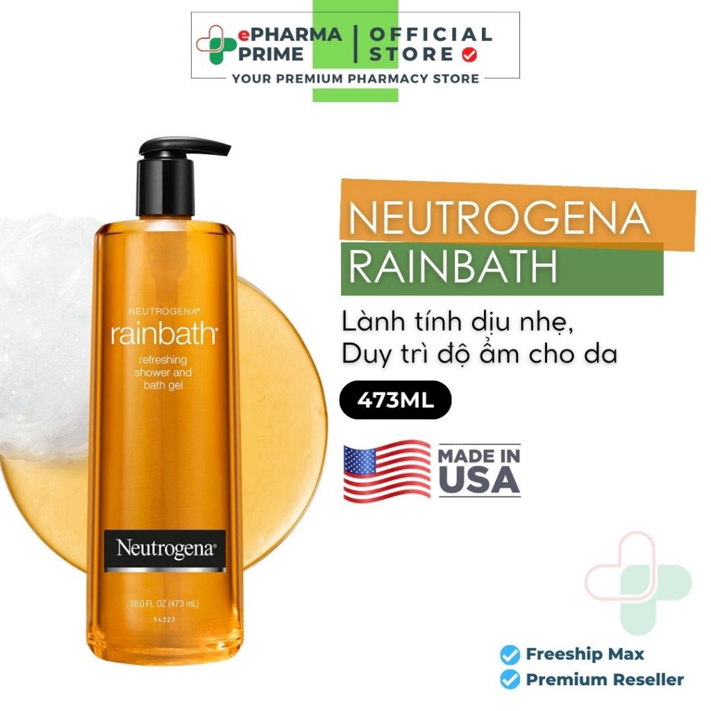 Sữa Tắm Dưỡng Ẩm Neutrogena Rainbath Refreshing Shower And Bath Gel 473ml
