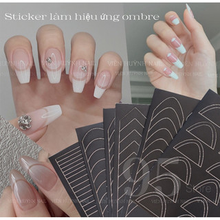 Sticker nail dán móng tạo hiệu ứng ombre 3D đẹp