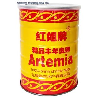 (LON 450G)  Artemia Ấp Nở Lon Vàng- Trứng Atermia Lon Vàng Được Bảo Quản Siêu Tốt Tỉ Lệ Nở Cao