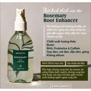 Xịt dưỡng tóc AROMATICA Rosemary Root Enhancer 100ml