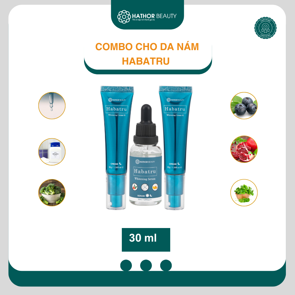 Bộ sản phẩm mờ nám tàn nhang Hathor Beauty giúp da trắng sáng mờ nám thâm trắng da hiệu quả chính hãng