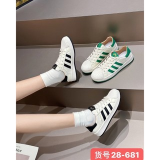 Giày bata nữ - thể thao sneakers thời trang buộc dây mũi sò ba vạch cá tính năng động 28-681