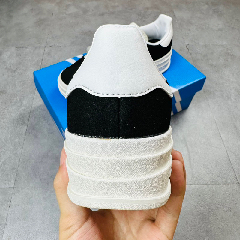 Giày Sneaker Cổ Thấp Adidas Wmns Gazelle Bold Black White Đế Cao Hàng SC HQ6912