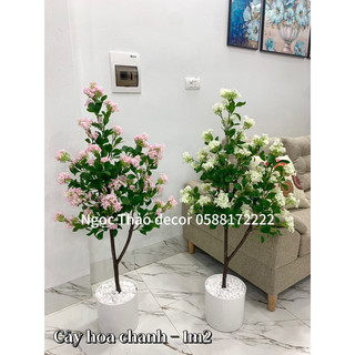 Cây hoa chanh 1m2 giả, cây giả trang trí