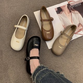 Giày đốc nữ da bóng ,da lỳ gắn stik Miu