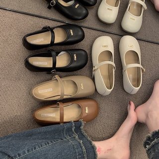 Giày đốc nữ da bóng ,da lỳ gắn stik Miu