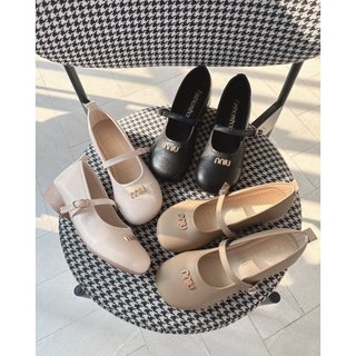 Giày đốc nữ da bóng ,da lỳ gắn stik Miu