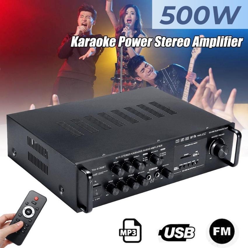 Amply karaoke bluetooth gia đình SUNBUCK 6188BT - Amply ô tô, xe tải điều chỉnh volume, echo, bass, treble