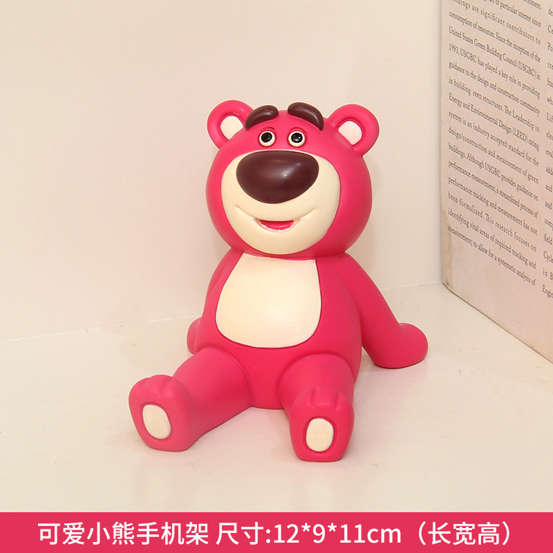 Giá Đỡ Điện Thoại Để Bàn Hoạt Hình Gấu Dâu