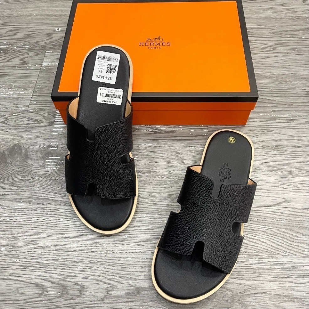 Dép HM Đế Gỗ Quai Vàng Hàng CaO Cấp Thời TRANG Luxury