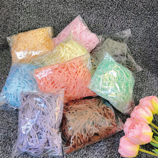 Túi 10 Gram Giấy Rơm Vụn Lót Hộp Quà Giấy Kraft Cắt Sợi Lót Hộp Quà Tặng Phong Cách Vintage