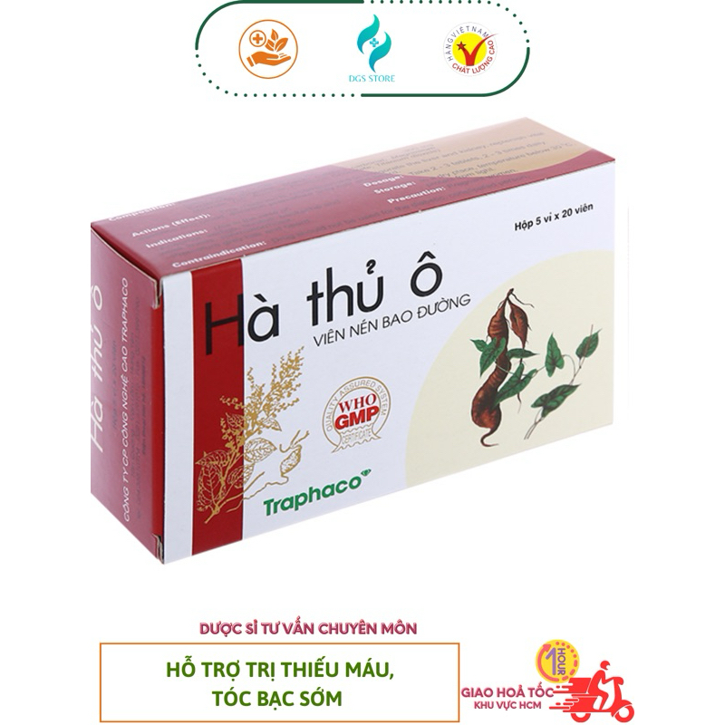 Hà Thủ Ô Traphaco - 5 vĩ x 20 viên