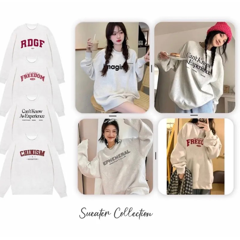 Áo Sweater Nỉ Bông KNOW  Xám Tiêu Form Rộng Nam Nữ Unisex Mẫu Hot 2023