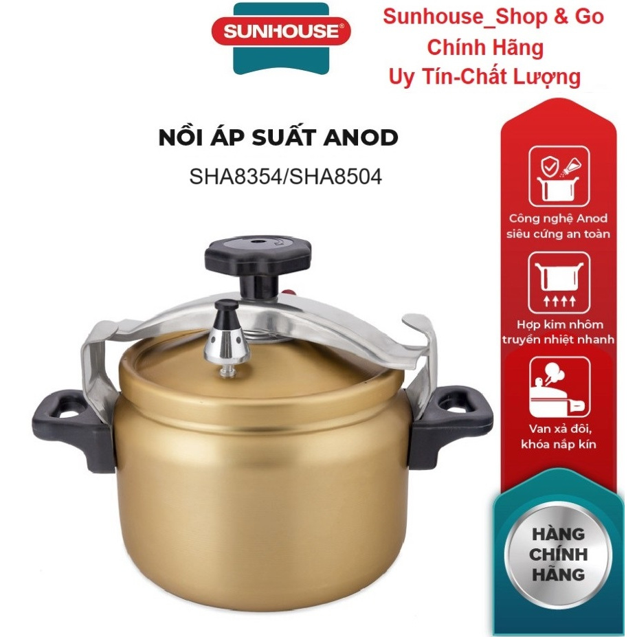 Nồi áp suất cơ Anod Sunhouse SHA8504 5 lít / SHA8354 3.5 lít