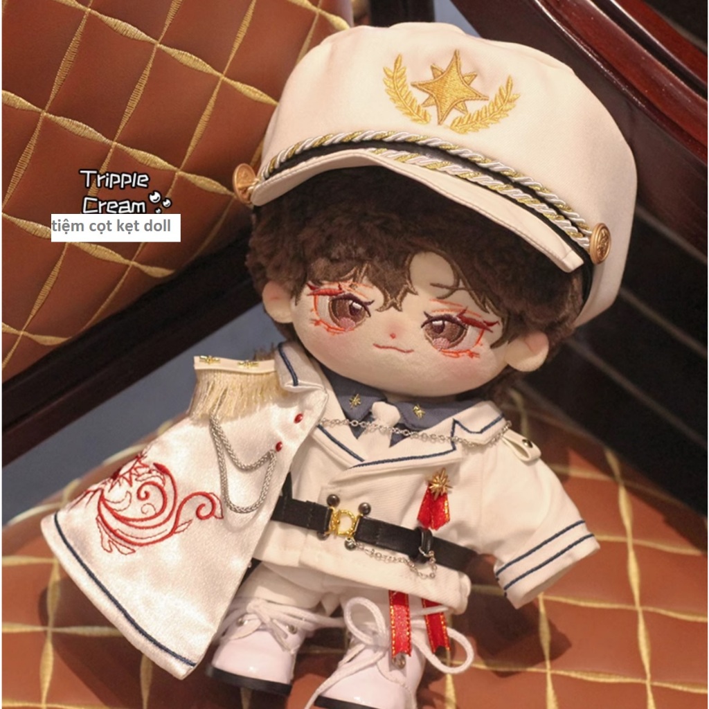 Bộ đồ Uy phong hoán vũ và Hải quân, Hoa Hồng Đêm cho bé doll 20cm