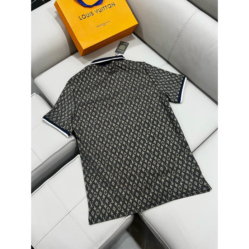 Áo POLO eo vì vải dệt hoạ tiết chìm bản SUPPER hàng QC cao cấp