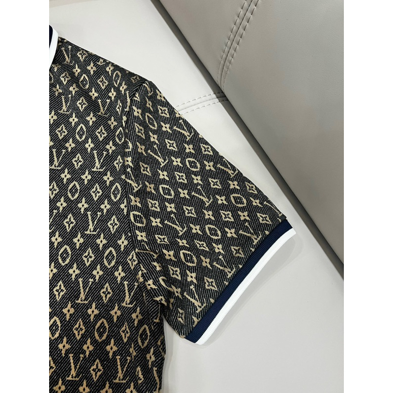 Áo POLO eo vì vải dệt hoạ tiết chìm bản SUPPER hàng QC cao cấp