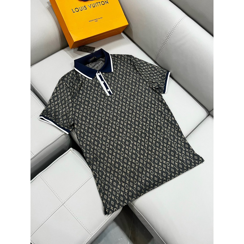 Áo POLO eo vì vải dệt hoạ tiết chìm bản SUPPER hàng QC cao cấp