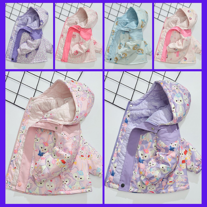 Áo khoác gió trần bông bé gái Moon kids áo khoác bé gái mùa đông ( có đèn phát sáng ) TB01