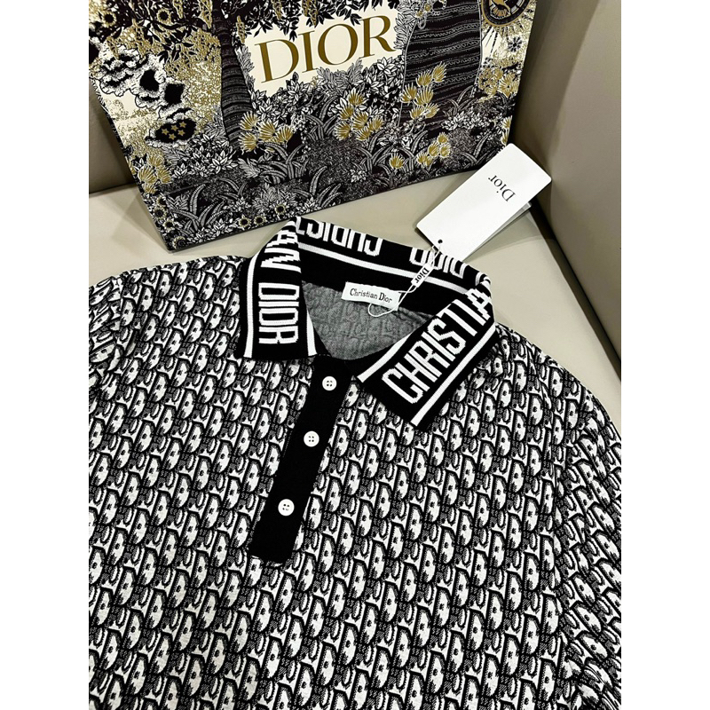 Áo POLO ĐÌ O vải dệt hoạ tiết chìm bản SUPPER hàng QC cao cấp