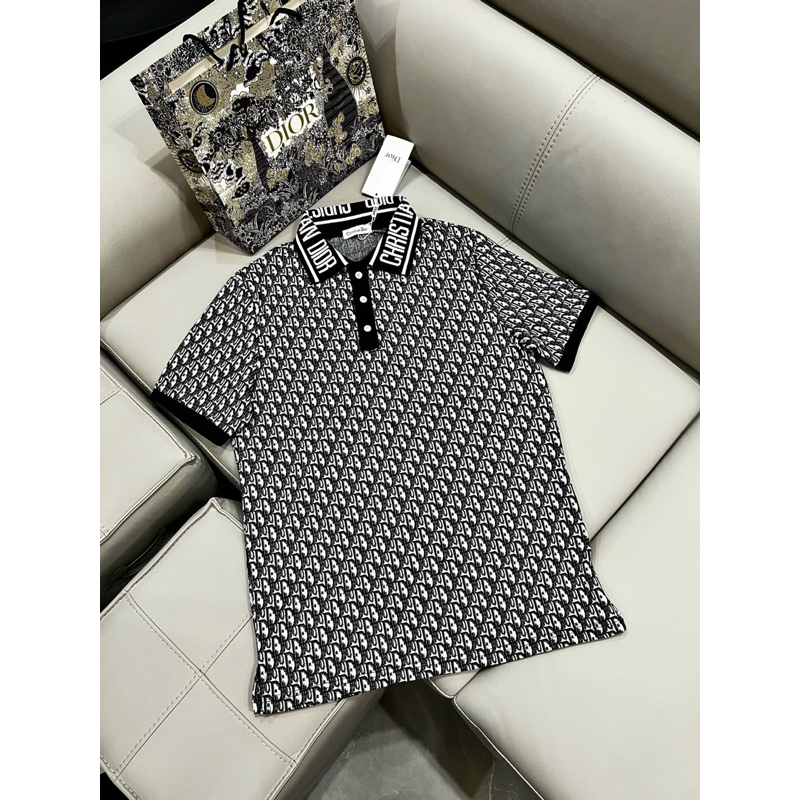 Áo POLO ĐÌ O vải dệt hoạ tiết chìm bản SUPPER hàng QC cao cấp