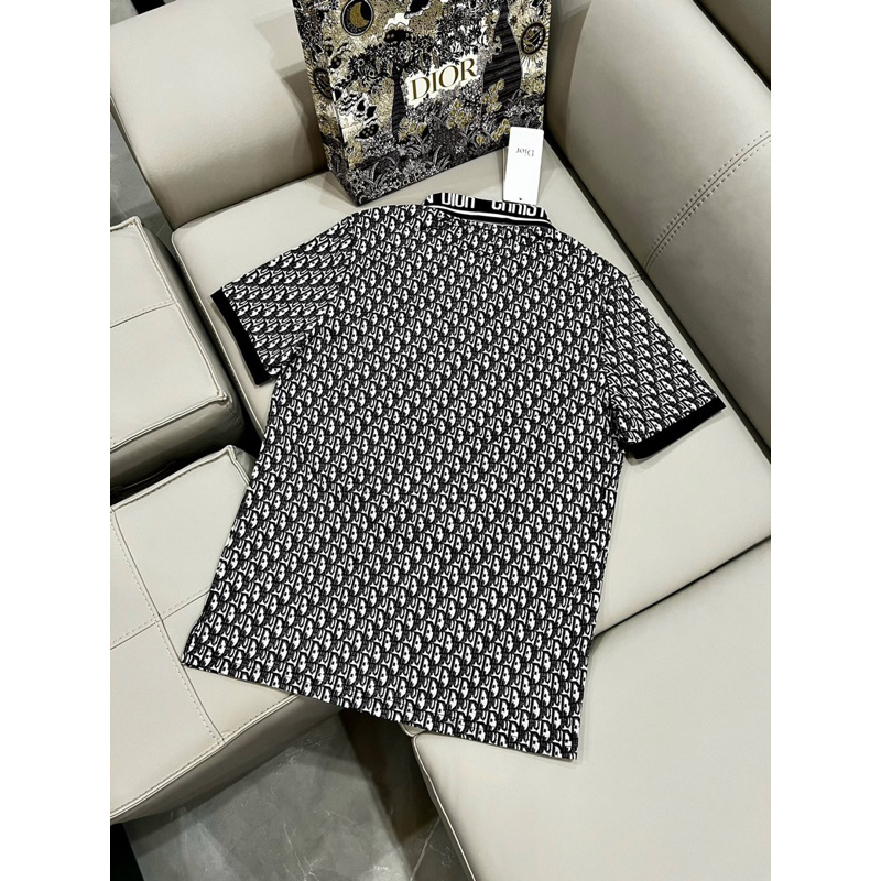 Áo POLO ĐÌ O vải dệt hoạ tiết chìm bản SUPPER hàng QC cao cấp