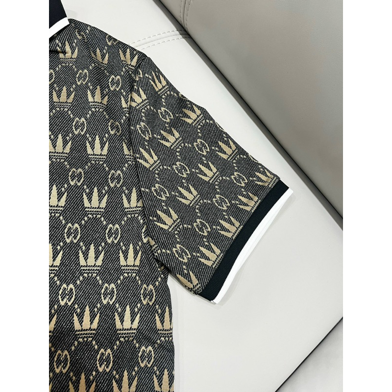 Áo POLO Gu Chì hoạ tiết dệt chìm bản SUPPER hàng QC cao cấp