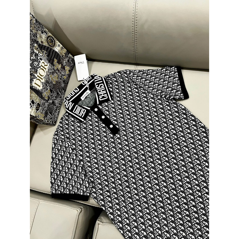 Áo POLO ĐÌ O vải dệt hoạ tiết chìm bản SUPPER hàng QC cao cấp