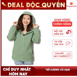 Áo gió nữ 2 lớp, Áo khoác dù có mũ chất gió tráng bạc, chống nước, chống gió G51