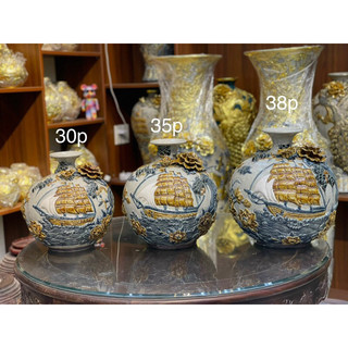 Bình hút lộc men rạn các cảnh size to
